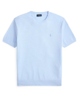 Men's Textured Lightweight Sweater T-Shirt