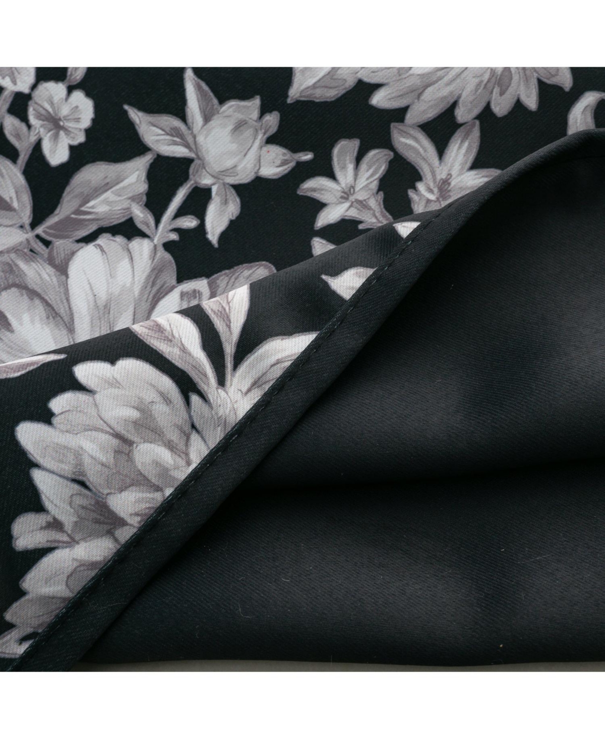 Olivia Gray 100% Polyester 190 Gsm Eloise Reversible Blackout Grommet Curtain Panel