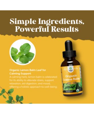 Organic Lemon Balm Liquid, Mood Support and Digestive Health, Nature's Craft, 30mL