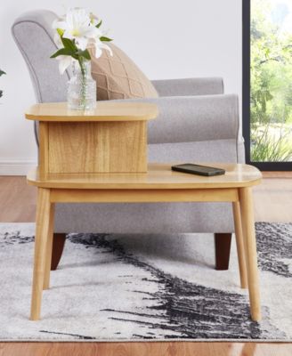 15.75" Wood Maxwell Mid-Century 2-Tier Chairside End Table