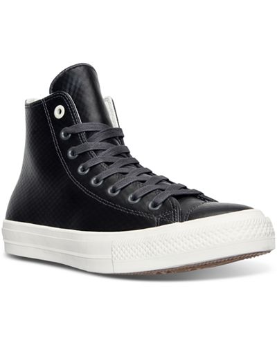 Converse Men's Chuck Taylor All Star II High Top Mesh Backed Leather Casual Sneakers from Finish Line