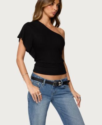 Women's Asymmetric One Shoulder Top