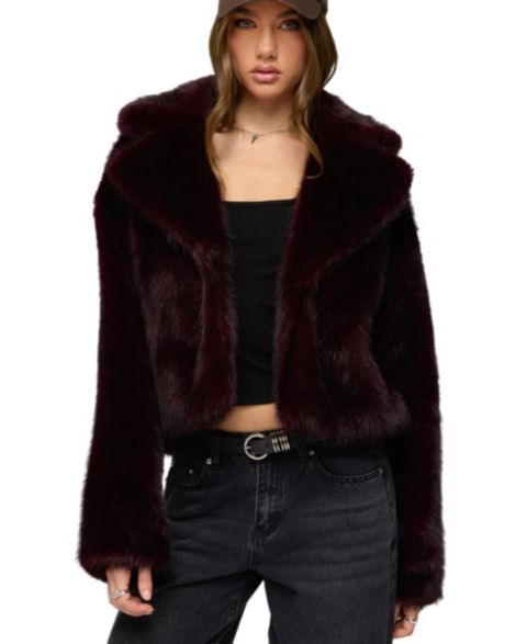 Женские куртки Edikted Kamilah Oversized Faux Fur Coat