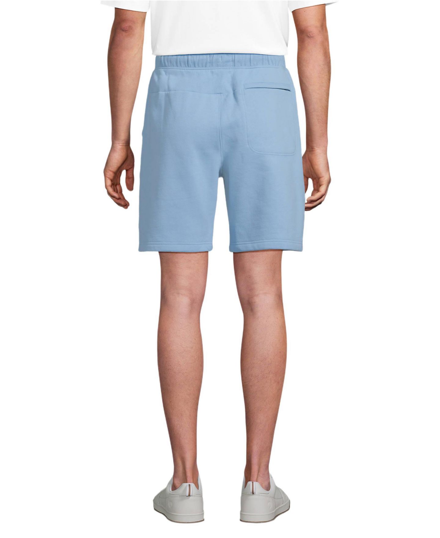Мужские шорты Lands' End Serious Sweats Sweatshort with Zip Pocket, цвет: Синий — фото 2