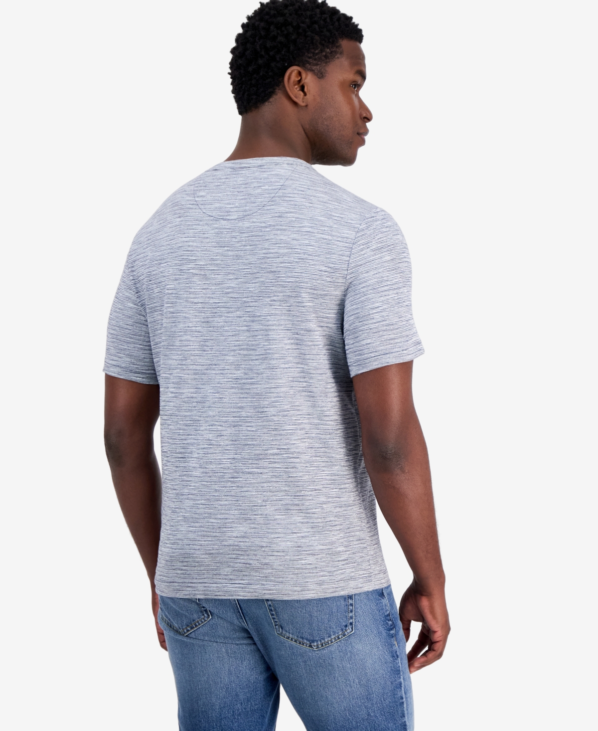 Michael Kors Men's Cotton-Blend Crewneck Slub T-Shirt