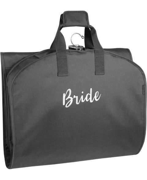 Сумка WallyBags 60" Premium Tri-Fold Travel Garment Bag with Pocket and Bride Embroidery, цвет: Чёрный