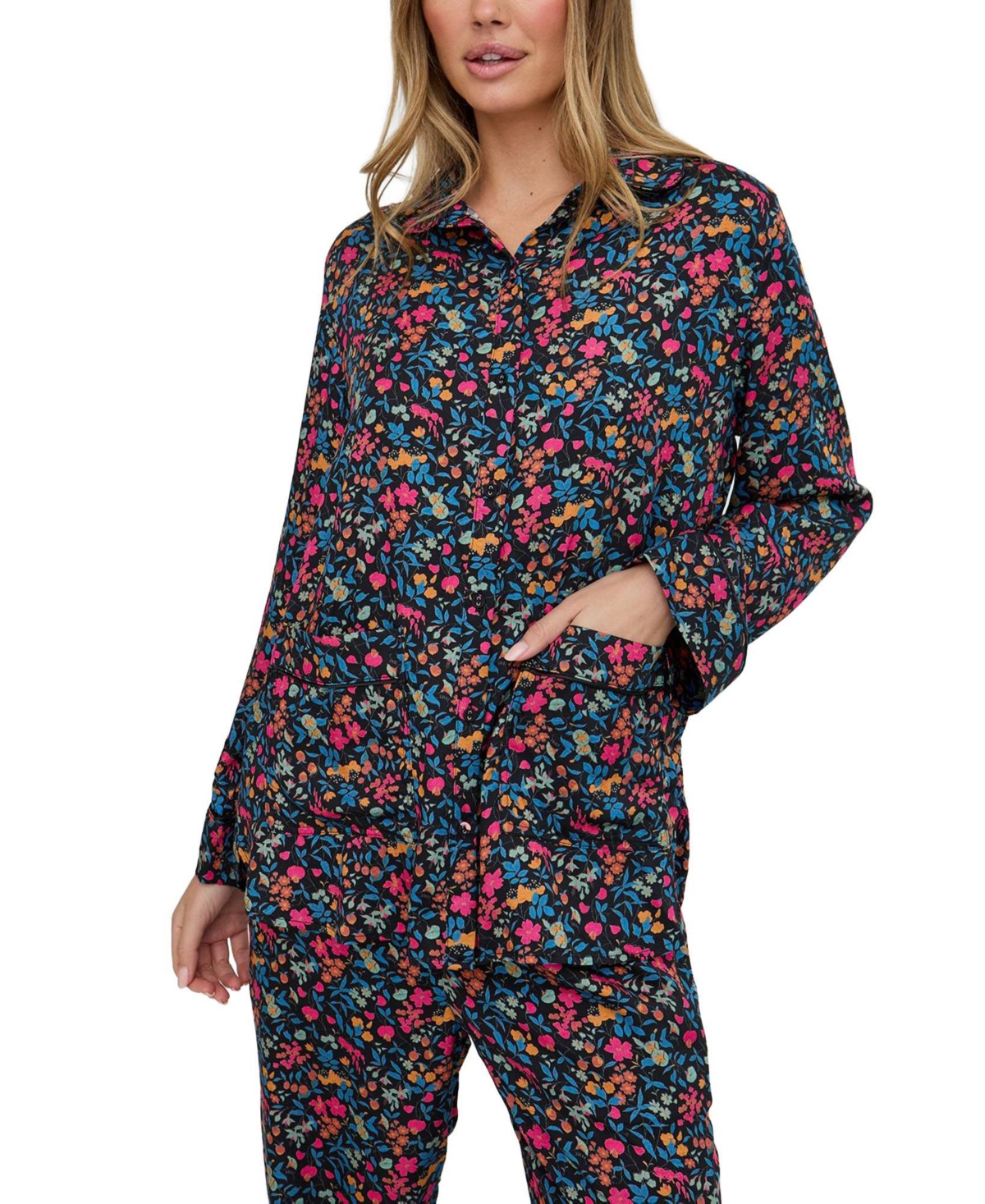 Lily and Lionel London Women's Evie Long Sleeve Print Pajama Set
