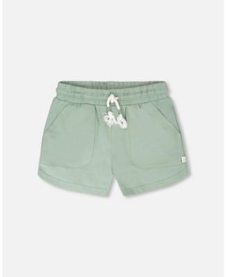 Big Girls Cotton Jersey Shorts Sage Green