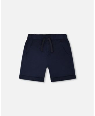 Baby Boys Stretch Twill Shorts Dark Blue