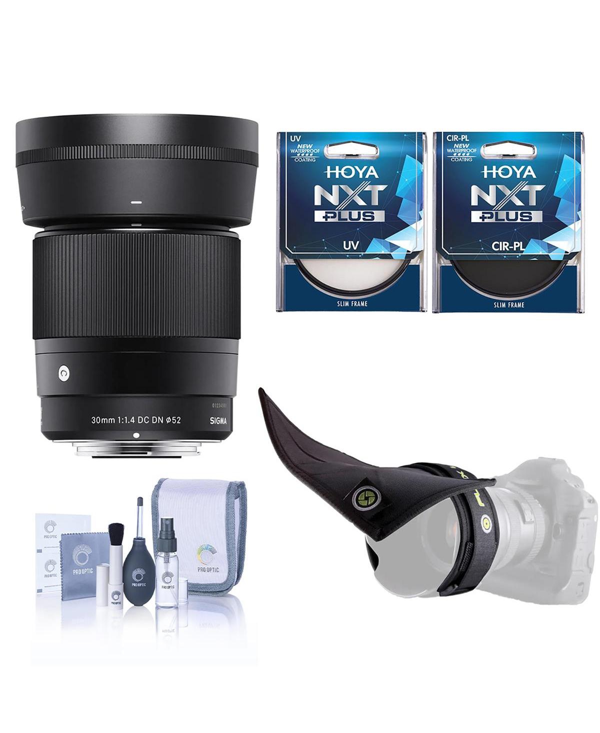 Sigma 30mm f/1.4 Dc Dn Contemporary Lens for Sony E, Bundle with Filter Kit and Lens Shade