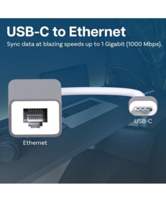 4-in-1 Type-C Hub with 3 USB 3.0 Ports and Wired Network Adapter