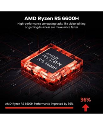 15.6 Gaming Laptop AMD Ryzen 5 6600H 6-Cores 16GB DDR5 RAM 512GB SSD 4.5GHz