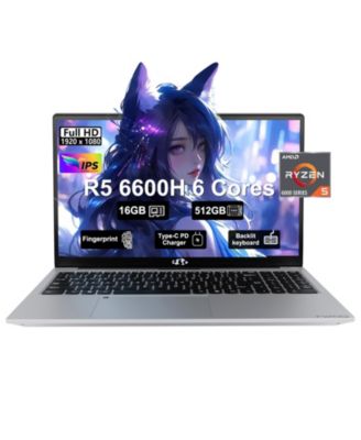 15.6 Gaming Laptop AMD Ryzen 5 6600H 6-Cores 16GB DDR5 RAM 512GB SSD 4.5GHz