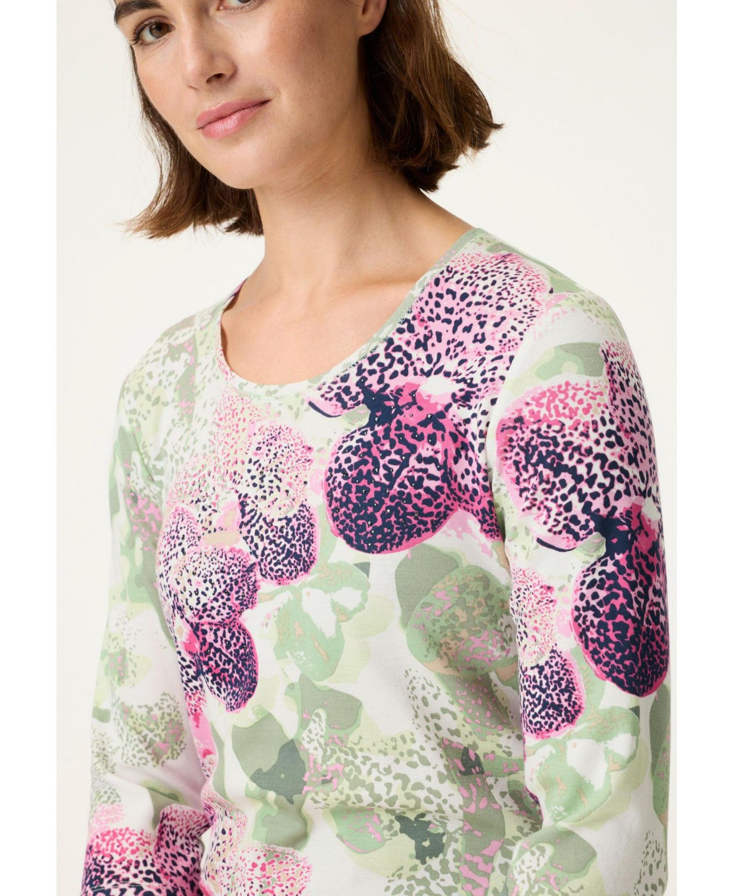 Женская футболка Olsen Bouquet Print, цвет: Фуксия — фото 4