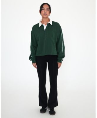 Women's Rugby Piping Relaxed Polo Top