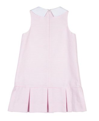 Toddler Girls Stripe Pique Dress With Tulips