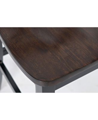 Asbury Park Solid Acacia Farmhouse X Back Stool (Set of 2)