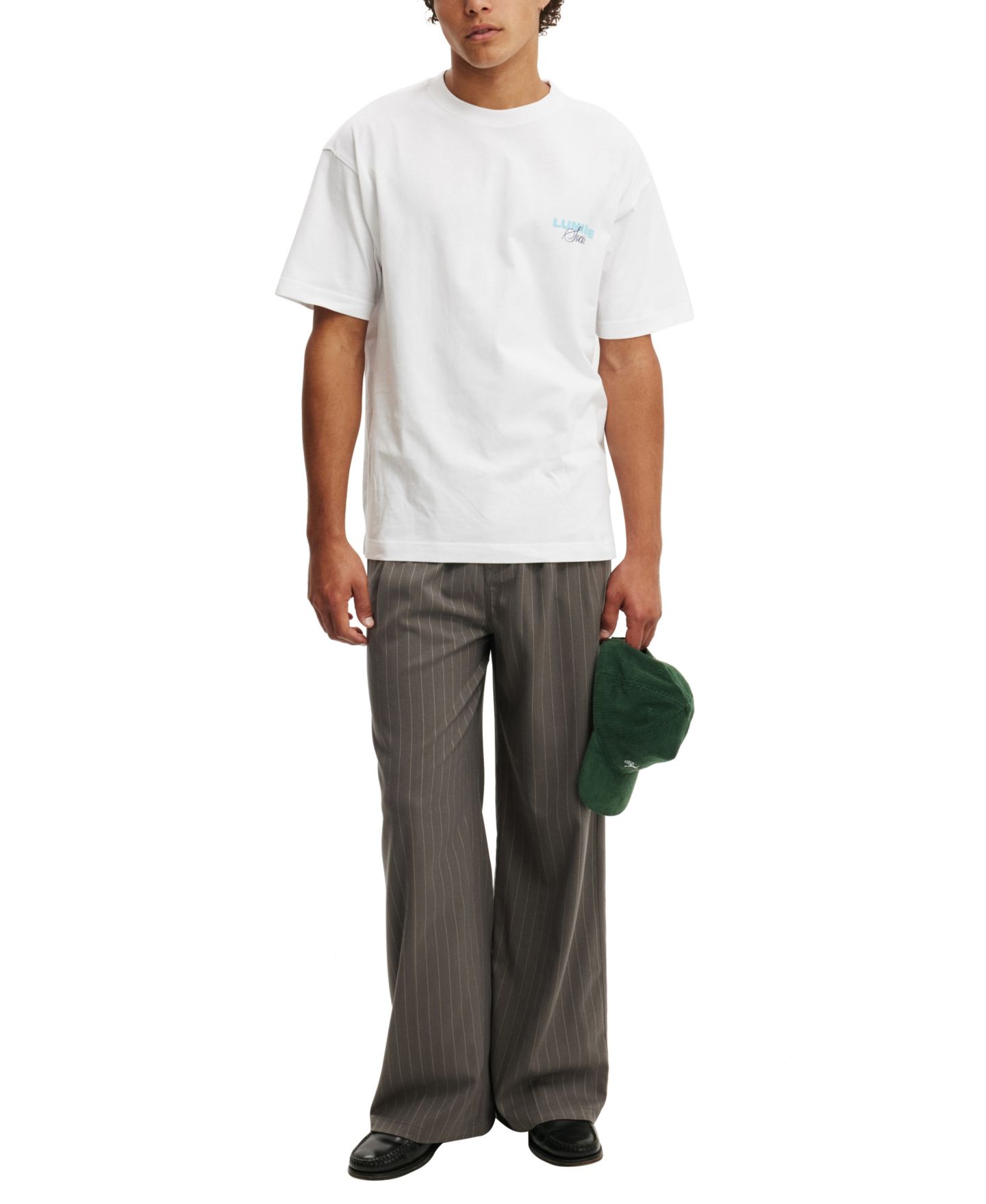 Мужская футболка Cotton On Relaxed-Fit Crewneck, цвет: Белый — фото 3