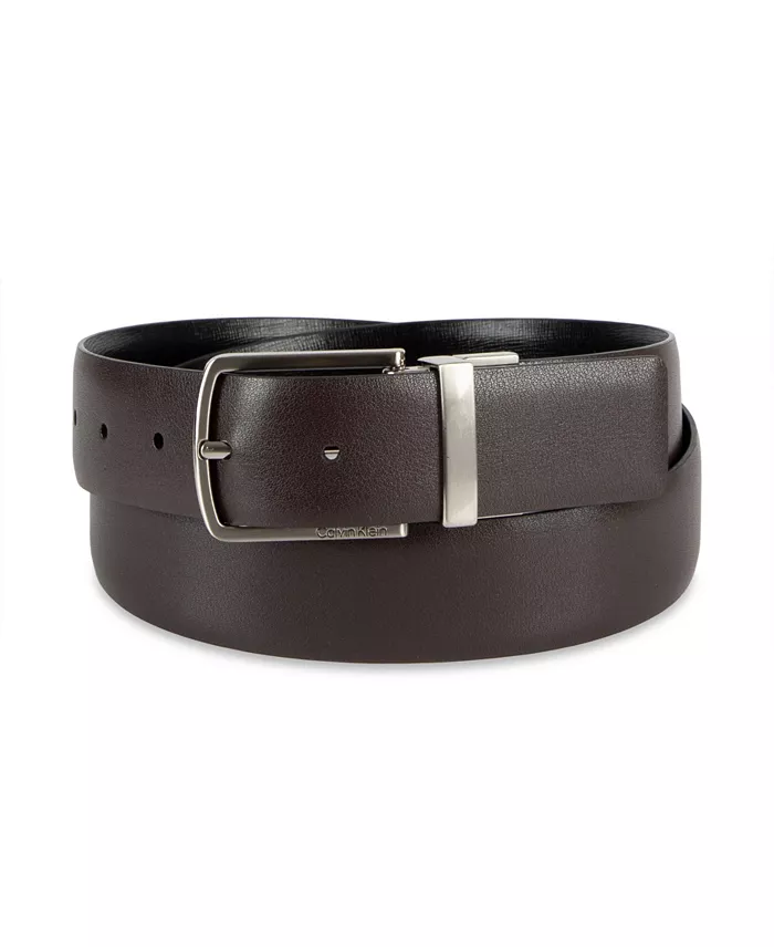 35MM Men's Reversible Saffiano Leather Belt - thumbnail 8