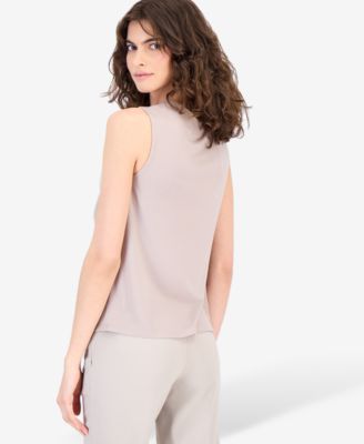 Women's Sleeveless Pleated Asymmetrical Top