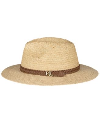 Raffia Woven Belt Band Fedora Hat