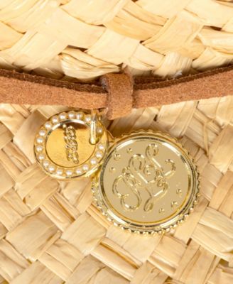 Logo Charm Raffia Sun Hat