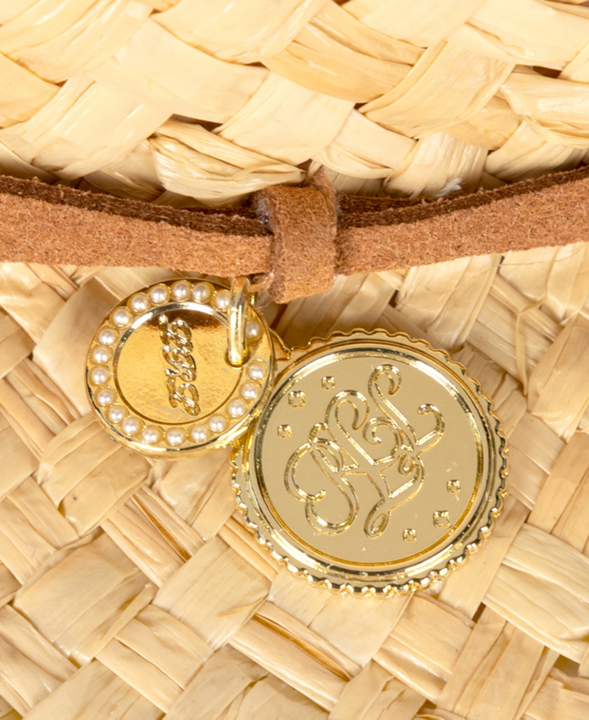 Lauren Ralph Lauren Logo Charm Raffia Sun Hat