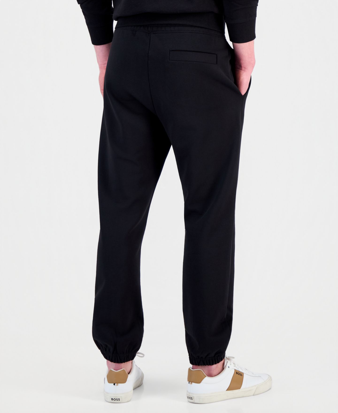 Мужские брюки Hugo Boss Daylony French Terry Trousers, цвет: Чёрный — фото 4