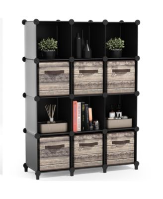 12-Cube Storage Organizer Cubby Shelf for Closet, Toys, Books, and More Space-Saving Bookshelf for Bedroom, Living Room, or Office
