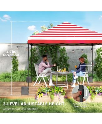 10 x 10 ft Pop Up Canopy Tent with One Push Setup, Dark