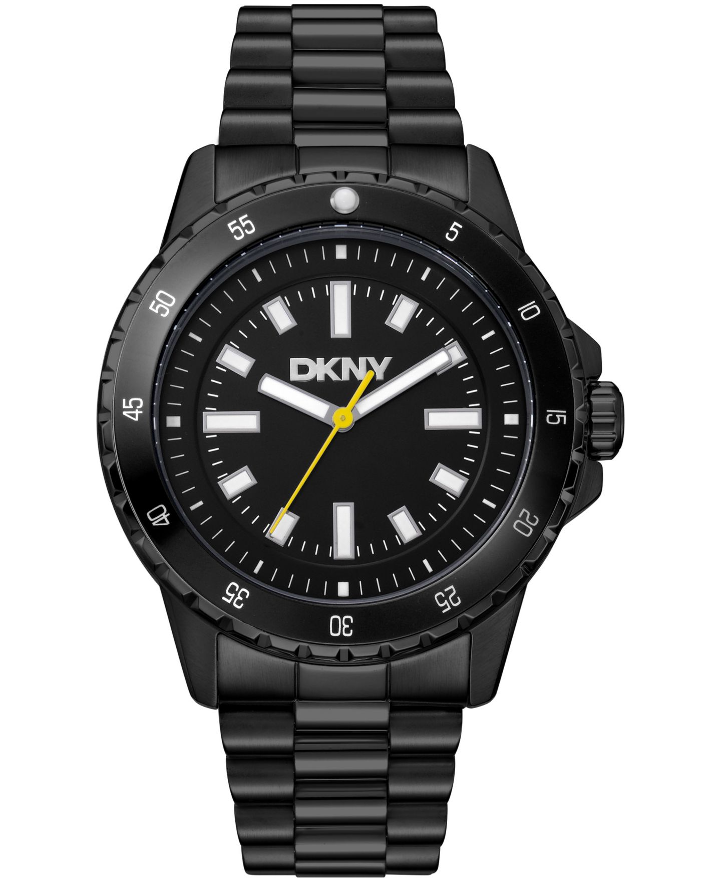 Мужские часы DKNY Sport Watch Black Dial Black Stainless Steel Bracelet Watch, 43mm — фото 1