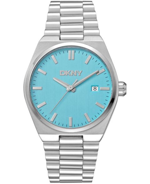 Мужские часы DKNY Date Light Blue Dial Stainless Steel Bracelet Watch, 40mm