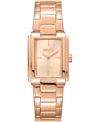 Women's Rose Gold Dial Rose Gold- Tone Stainless Steel Bracelet Watch, 23 x 30mm