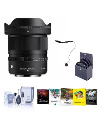 12mm f/1.4 Lens for Fujifilm X with 62mm Filter Kit & Cleaning Set