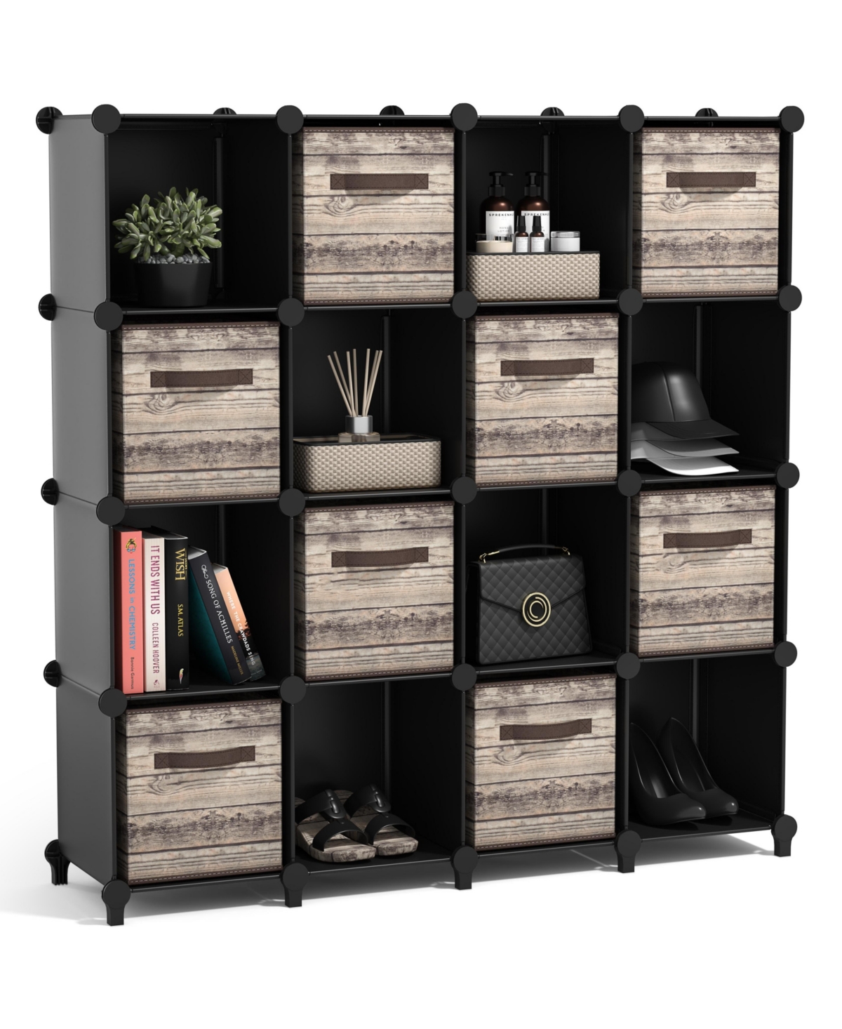 Sorbus -Cube Storage Organizer Cubby Shelf for Closet, Toys, Books, and More Space-Saving Bookshelf for Bedroom, Living Room