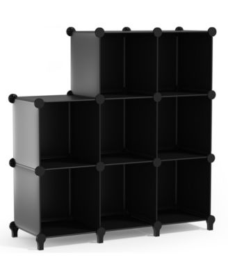 8-Cube Storage Organizer Cubby Shelf for Closet, Toys, Books, and More Space-Saving Bookshelf for Bedroom, Living Room, or Office