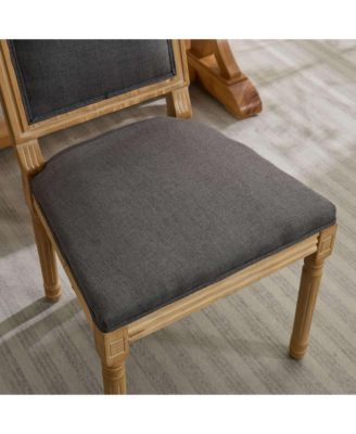 Set of 2 Classic Dining Chairs Decor Chairs with Soft Foam Seat and Solid Wood Frame