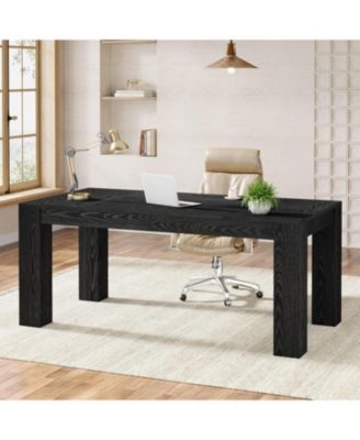 63-Inch Executive Desk, Large Office Computer Desk, Simple Workstation Writing Table Study Table for Home Office