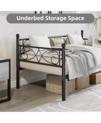 Metal Sofa Bed Frame, Heavy Duty Metal Slats, Day Bed for Living Room, Bedroom, Guest Room, Space Saving