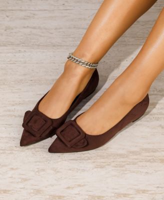 Womens Rhianna Pointed Skimmer Flat