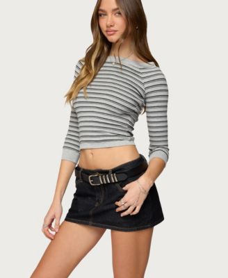 Women's Imelde Striped Boat Neck Top