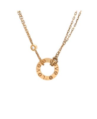 2 Diamonds Love Pendant Necklace