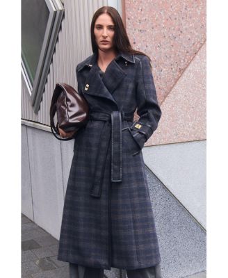Women's Double Breasted Belted Midi Coat
