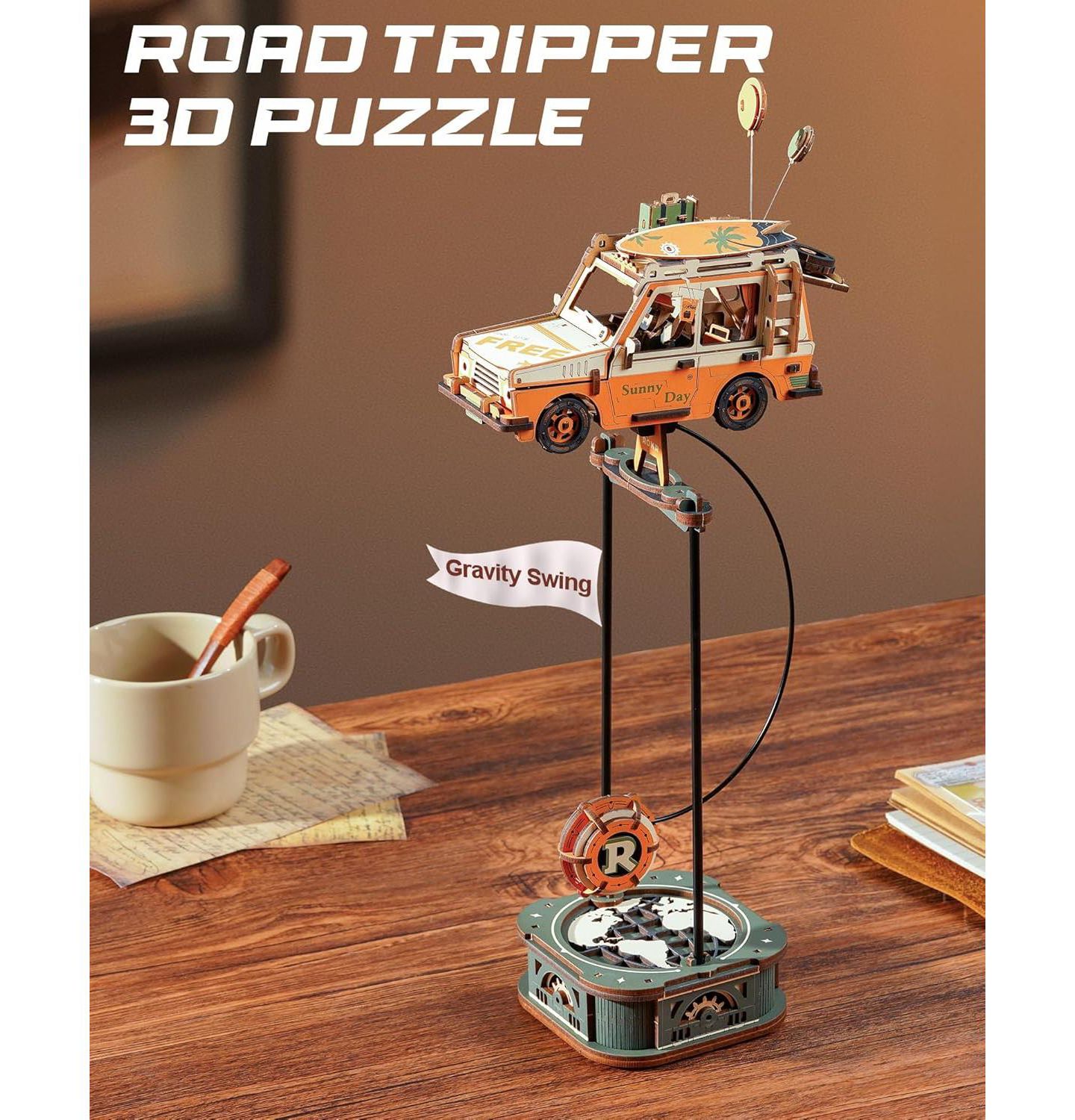 Детские конструкторы Robotime Road Tripper 3D Wooden Pendulum 228-Piece Puzzle, Ages 14+ — фото 6