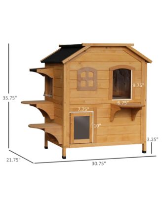 2-Story Outdoor Weatherproof Cat Enclosure