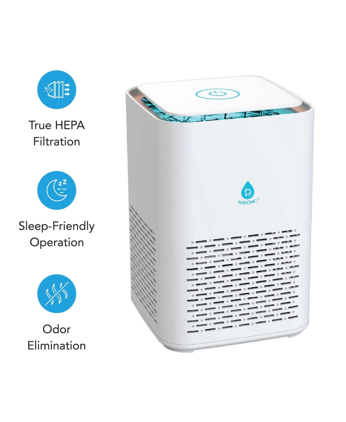 Pursonic True Hepa Air Purifier Duo – 4-Stage Large Room Purifier + Compact 3-Stage Purifier Set