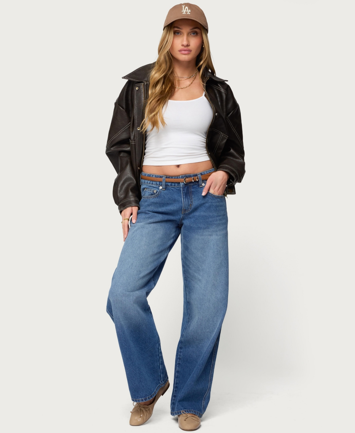 Edikted Women's Lauryn Low Rise Baggy Jeans