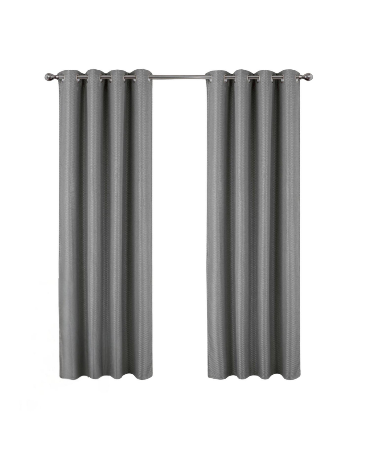 Olivia Gray 100% Polyester 250 Gsm Basket Weave Ian Luxury Jacquard Blackout Grommet Curtain Panel 54" x 84