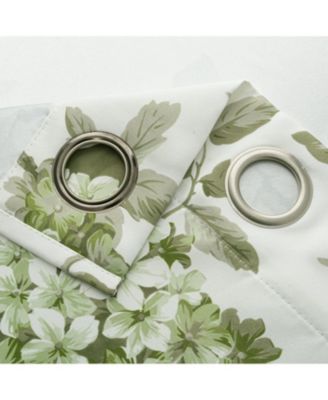 100% Polyester 200 GSM Hydrangea Printed Blackout Grommet Curtain Panel 54" x 90"