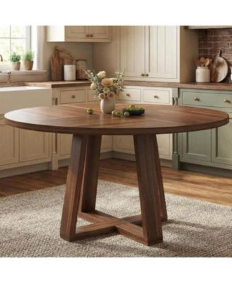 Round Dining Table – 47-inch Kitchen and Dining Room Table, Perfect for Modern Dining Spaces.